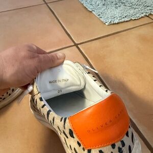 Oliver Cabell Leopard Print Shoes - Orange Accent